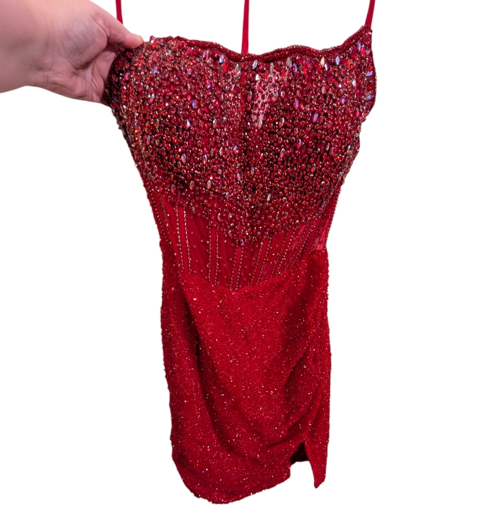 ASHLEYlauren Red Sequin Dress